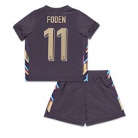 Maglia Calcio Inghilterra Phil Foden #11 Seconda Divisa Bambino Europei 2024 Manica Corta (+ pantaloncini)